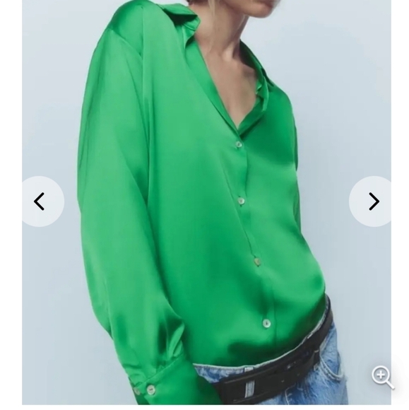 Zara Tops - ZARA NWT satin long sleeve Blouse.